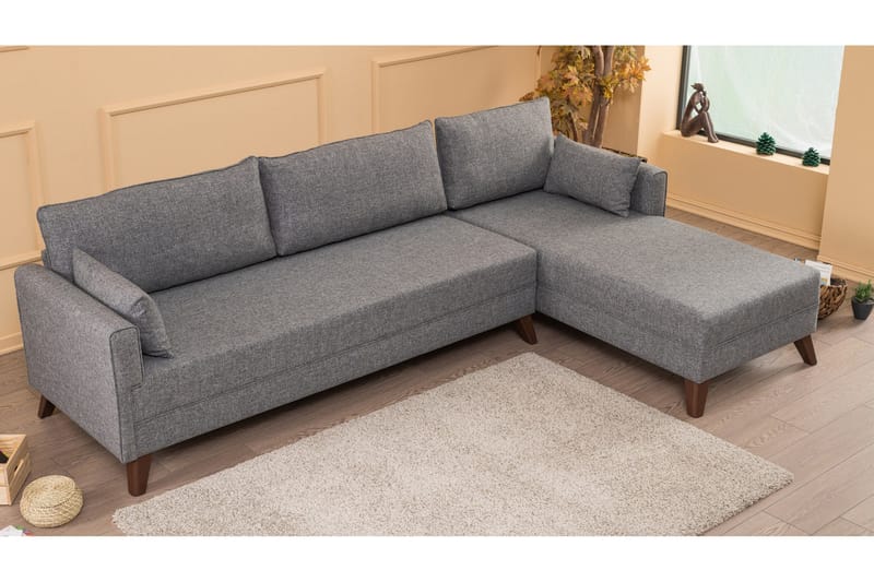 Antigua Divanbäddsoffa Höger - Grå - Möbler - Soffa - Bäddsoffa - Bäddsoffa längsbäddad