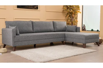 Antigua Divanbäddsoffa Höger - Grå - Möbler - Soffa - Bäddsoffa - Bäddsoffa längsbäddad