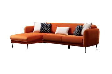 Azeriah Bäddsoffa med Divan Vänster - Orange - Möbler - Soffa - Bäddsoffa - Bäddsoffa divan