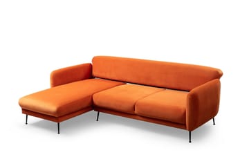 Azeriah Bäddsoffa med Divan Vänster - Orange - Möbler - Soffa - Bäddsoffa - Bäddsoffa divan