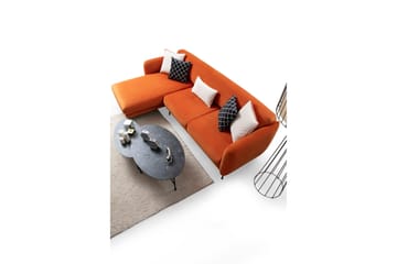 Azeriah Bäddsoffa med Divan Vänster - Orange - Möbler - Soffa - Bäddsoffa - Bäddsoffa divan