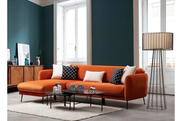 Azeriah Bäddsoffa med Divan Vänster - Orange - Möbler - Soffa - Bäddsoffa - Bäddsoffa divan