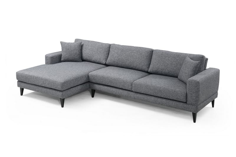 Bäddsoffa Angelah med Divan Vänster - Grå - Möbler - Soffa - Bäddsoffa - Bäddsoffa divan