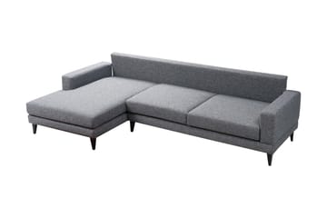 Bäddsoffa Angelah med Divan Vänster - Grå - Möbler - Soffa - Bäddsoffa - Bäddsoffa divan