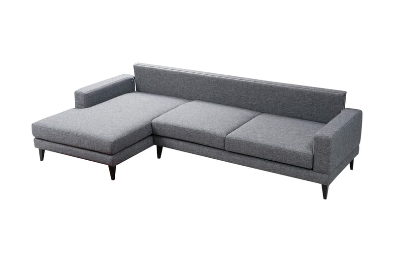 Bäddsoffa Angelah med Divan Vänster - Grå - Möbler - Soffa - Bäddsoffa - Bäddsoffa divan