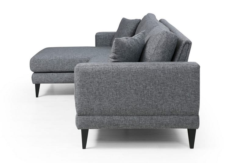 Bäddsoffa Angelah med Divan Vänster - Grå - Möbler - Soffa - Bäddsoffa - Bäddsoffa divan
