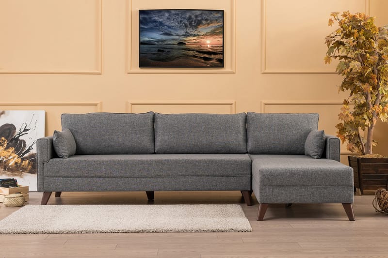 Bäddsoffa Burundi - Grå - Möbler - Soffa - Bäddsoffa - Bäddsoffa divan