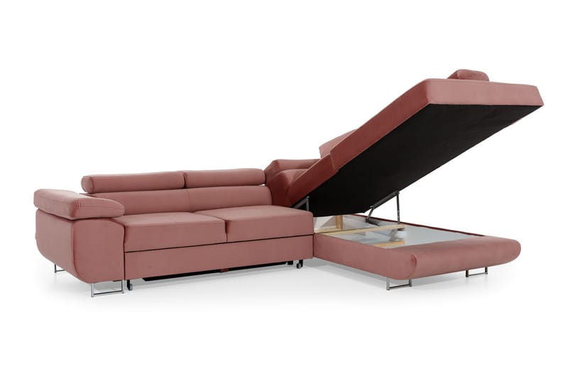 Bäddsoffa Hipolito med Schäslong Höger - Gul - Möbler - Soffa - Bäddsoffa - Bäddsoffa divan