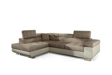 Bäddsoffa Hipolito med Schäslong Vänster - Beige - Möbler - Soffa - Bäddsoffa - Bäddsoffa divan