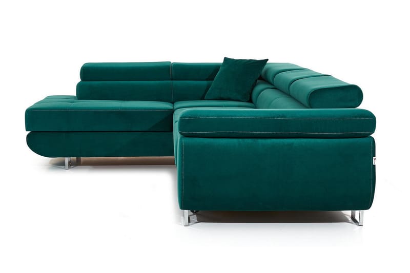 Bäddsoffa Hipolito med Schäslong Vänster - Grön - Möbler - Soffa - Bäddsoffa - Bäddsoffa längsbäddad