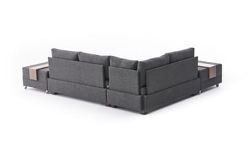 Bäddsoffa m. Divan Bulgaria 4-sits 140x190 - Antracit - Möbler - Soffa - Bäddsoffa - Bäddsoffa divan