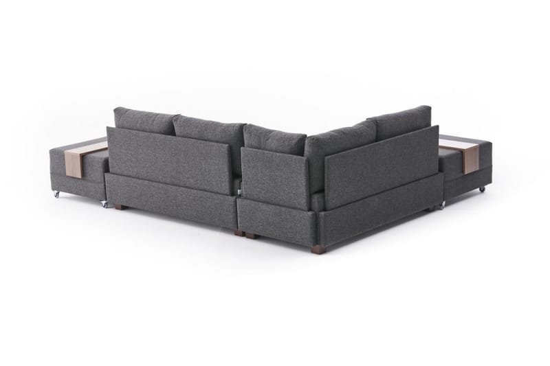 Bäddsoffa m. Divan Bulgaria 4-sits 140x190 - Antracit - Bäddsoffa divan