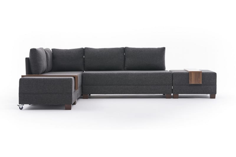 Bäddsoffa m. Divan Bulgaria 4-sits 140x190 - Antracit - Möbler - Soffa - Bäddsoffa - Bäddsoffa divan