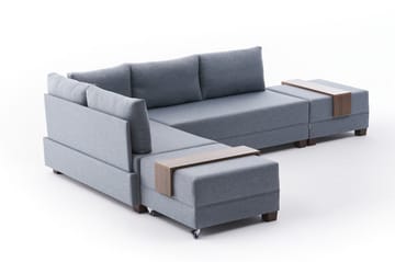 Bäddsoffa m. Divan Bulgaria 4-sits 140x190 - Blå - Möbler - Soffa - Bäddsoffa - Bäddsoffa divan