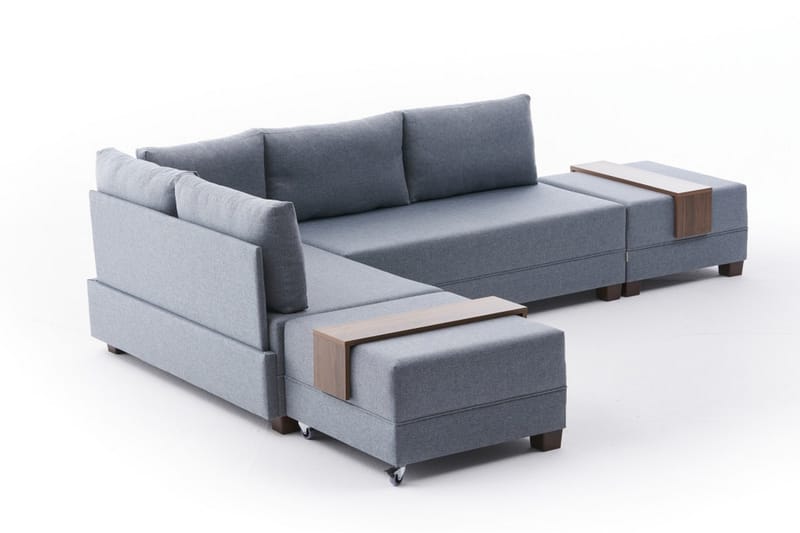 Bäddsoffa m. Divan Bulgaria 4-sits 140x190 - Blå - Möbler - Soffa - Bäddsoffa - Bäddsoffa divan