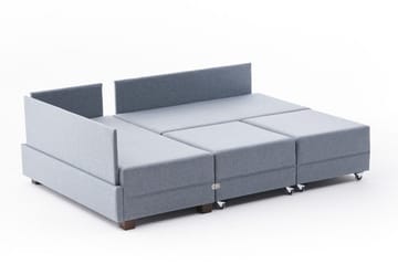 Bäddsoffa m. Divan Bulgaria 4-sits 140x190 - Blå - Möbler - Soffa - Bäddsoffa - Bäddsoffa divan