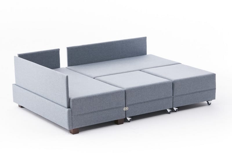 Bäddsoffa m. Divan Bulgaria 4-sits 140x190 - Blå - Möbler - Soffa - Bäddsoffa - Bäddsoffa divan