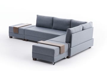 Bäddsoffa m. Divan Bulgaria 4-sits 140x190 - Blå - Möbler - Soffa - Bäddsoffa - Bäddsoffa divan