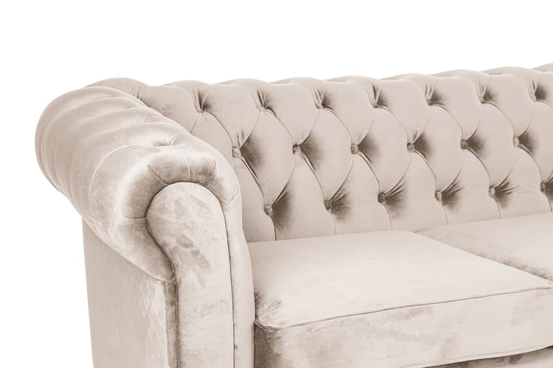 Bäddsoffa m. Divan Chesterfield Kristina - Beige - Bäddsoffa divan