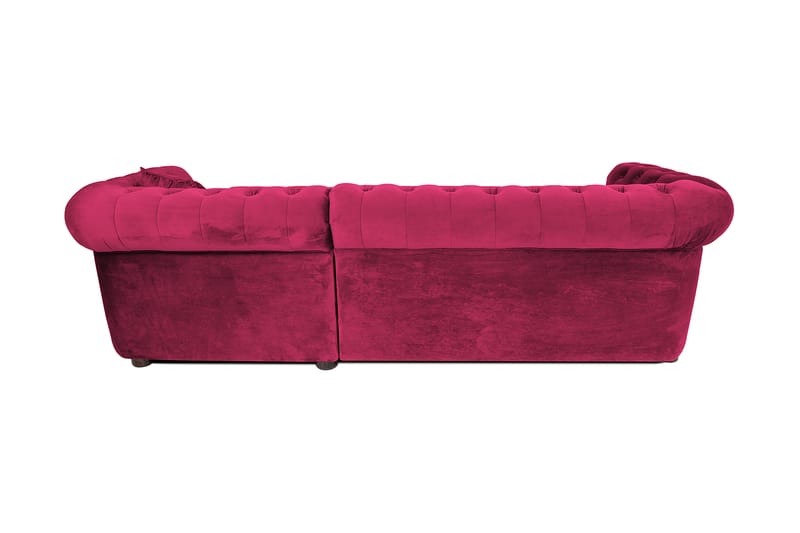 Bäddsoffa m. Divan Chesterfield Kristina - cerise - Bäddsoffa divan