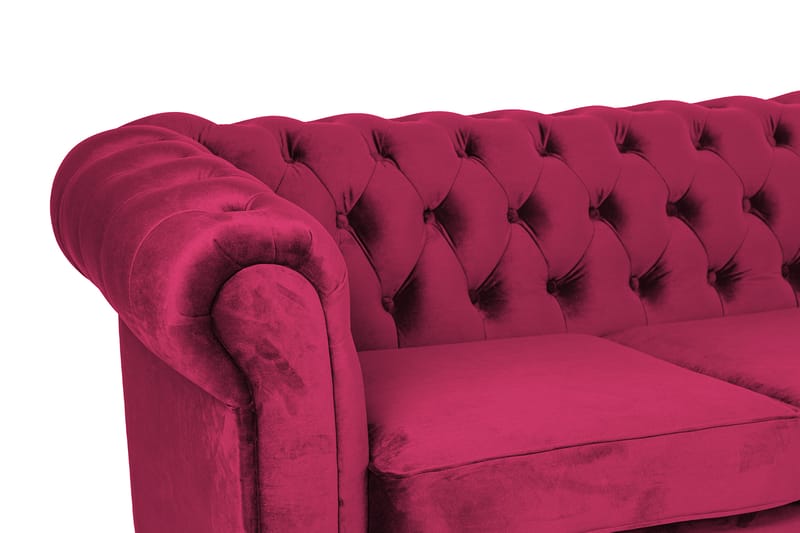 Bäddsoffa m. Divan Chesterfield Kristina - cerise - Bäddsoffa divan