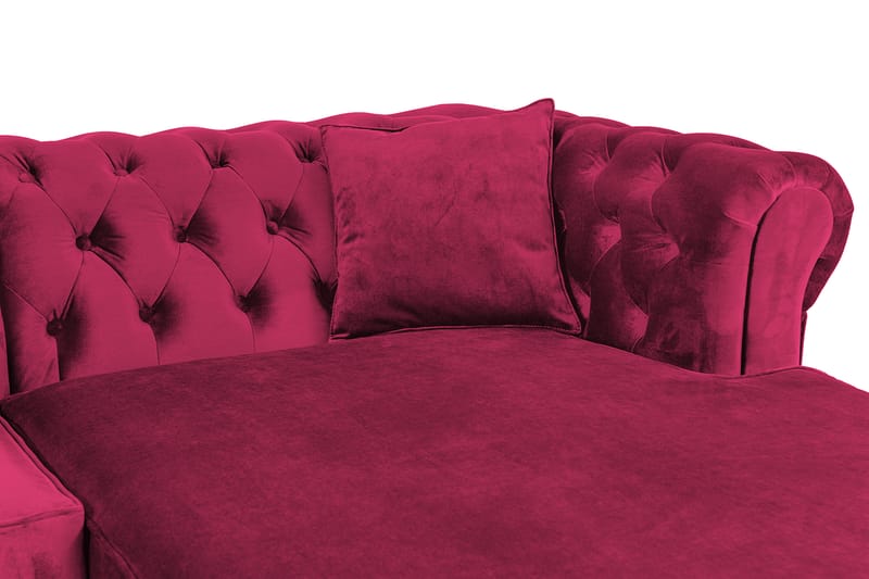 Bäddsoffa m. Divan Chesterfield Kristina - cerise - Bäddsoffa divan