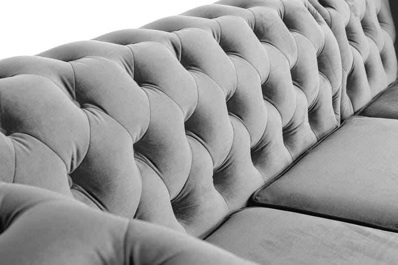 Bäddsoffa m. Divan Chesterfield Kristina - Grå - Möbler - Soffa - Bäddsoffa - Bäddsoffa divan