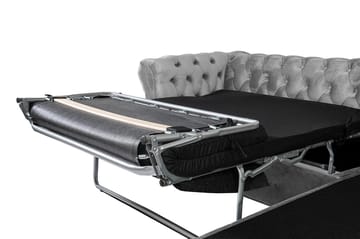 Bäddsoffa m. Divan Chesterfield Kristina - Grå - Möbler - Soffa - Bäddsoffa - Bäddsoffa divan
