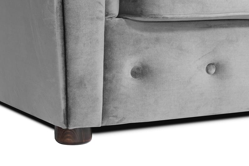 Bäddsoffa m. Divan Chesterfield Kristina - Grå - Möbler - Soffa - Bäddsoffa - Bäddsoffa divan