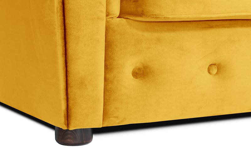 Bäddsoffa m. Divan Chesterfield Kristina - Gul - Möbler - Soffa - Bäddsoffa - Bäddsoffa divan