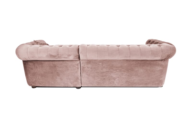 Bäddsoffa m. Divan Chesterfield Kristina - Ljusrosa - Bäddsoffa divan