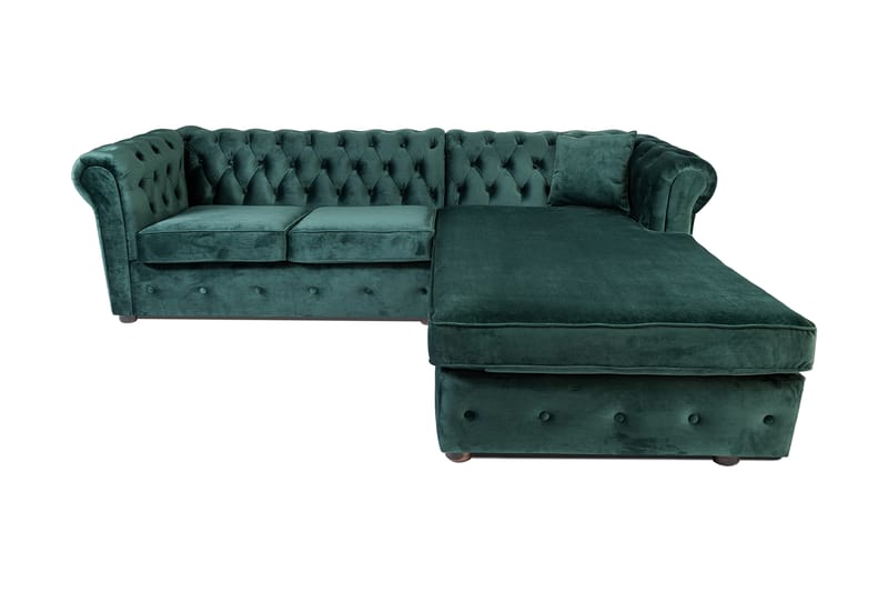 Bäddsoffa m. Divan Chesterfield Kristina - Mörkgrön - Möbler - Soffa - Bäddsoffa - Bäddsoffa divan