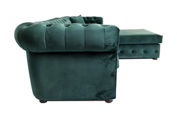 Bäddsoffa m. Divan Chesterfield Kristina - Mörkgrön - Möbler - Soffa - Bäddsoffa - Bäddsoffa divan