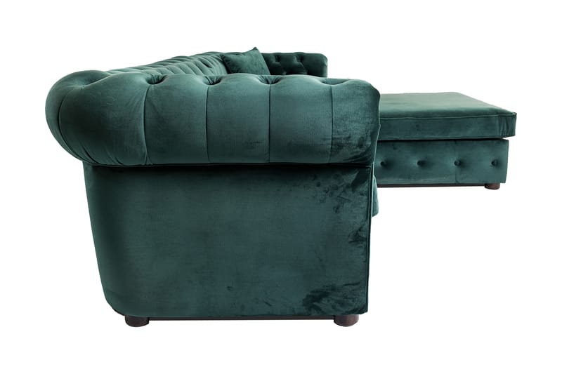 Bäddsoffa m. Divan Chesterfield Kristina - Mörkgrön - Möbler - Soffa - Bäddsoffa - Bäddsoffa divan