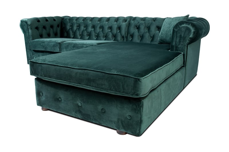 Bäddsoffa m. Divan Chesterfield Kristina - Mörkgrön - Möbler - Soffa - Bäddsoffa - Bäddsoffa divan