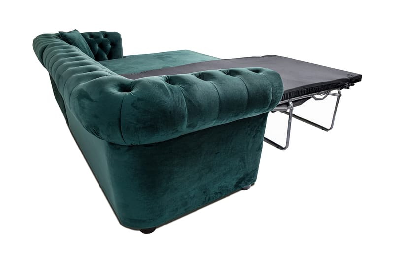 Bäddsoffa m. Divan Chesterfield Kristina - Mörkgrön - Möbler - Soffa - Bäddsoffa - Bäddsoffa divan