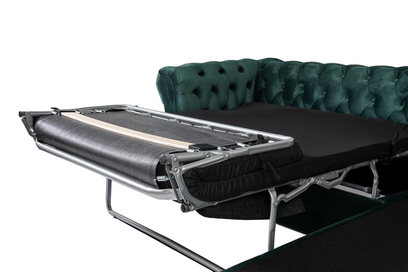 Bäddsoffa m. Divan Chesterfield Kristina - Mörkgrön - Möbler - Soffa - Bäddsoffa - Bäddsoffa divan