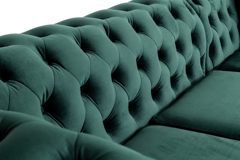 Bäddsoffa m. Divan Chesterfield Kristina - Mörkgrön - Möbler - Soffa - Bäddsoffa - Bäddsoffa divan