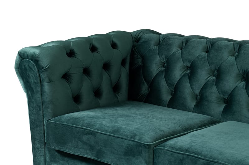 Bäddsoffa m. Divan Chesterfield Kristina - Mörkgrön - Möbler - Soffa - Bäddsoffa - Bäddsoffa divan