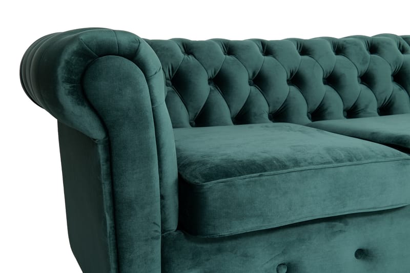 Bäddsoffa m. Divan Chesterfield Kristina - Mörkgrön - Möbler - Soffa - Bäddsoffa - Bäddsoffa divan
