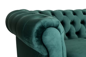 Bäddsoffa m. Divan Chesterfield Kristina - Mörkgrön - Möbler - Soffa - Bäddsoffa - Bäddsoffa divan