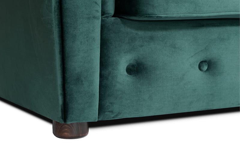 Bäddsoffa m. Divan Chesterfield Kristina - Mörkgrön - Möbler - Soffa - Bäddsoffa - Bäddsoffa divan