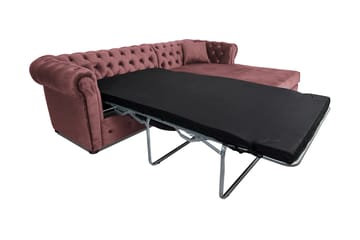 Bäddsoffa m. Divan Chesterfield Kristina - Rosa - Möbler - Soffa - Bäddsoffa - Bäddsoffa divan