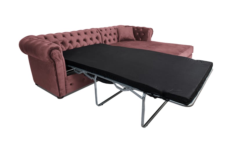 Bäddsoffa m. Divan Chesterfield Kristina - Rosa - Möbler - Soffa - Bäddsoffa - Bäddsoffa divan