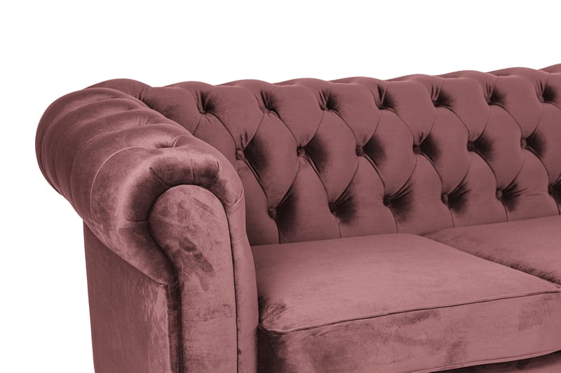 Bäddsoffa m. Divan Chesterfield Kristina - Rosa - Möbler - Soffa - Bäddsoffa - Bäddsoffa divan