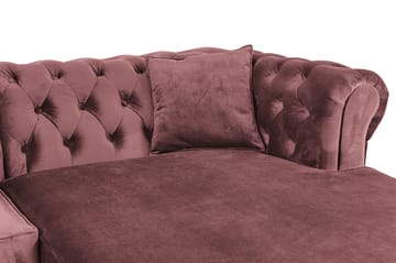 Bäddsoffa m. Divan Chesterfield Kristina - Rosa - Möbler - Soffa - Bäddsoffa - Bäddsoffa divan