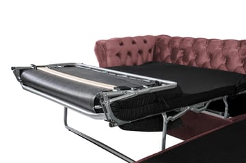 Bäddsoffa m. Divan Chesterfield Kristina - Rosa - Möbler - Soffa - Bäddsoffa - Bäddsoffa divan