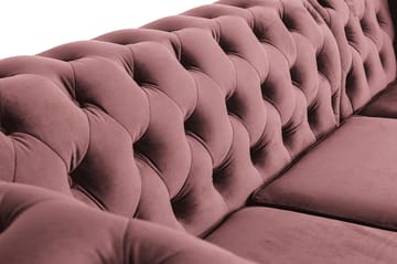 Bäddsoffa m. Divan Chesterfield Kristina - Rosa - Möbler - Soffa - Bäddsoffa - Bäddsoffa divan
