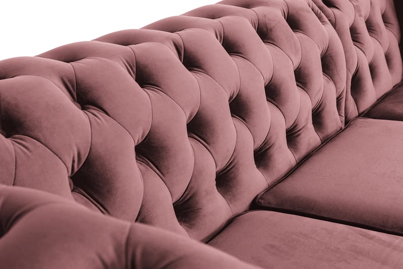 Bäddsoffa m. Divan Chesterfield Kristina - Rosa - Möbler - Soffa - Bäddsoffa - Bäddsoffa divan