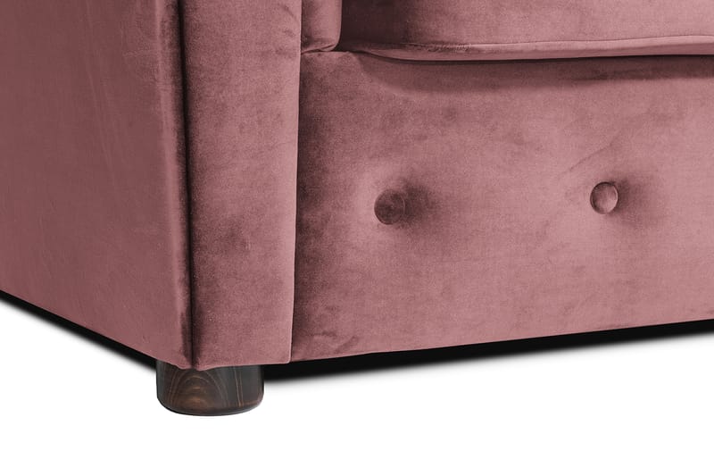 Bäddsoffa m. Divan Chesterfield Kristina - Rosa - Bäddsoffa divan